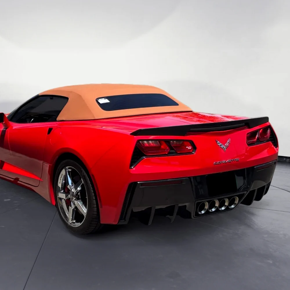 ZR51-Style Rear Trunk Lip Duckbill Spoiler ABS Wing For 2014 - 2019 Chevrolet Chevy Corvette C7 -Pearl Black - Image 8